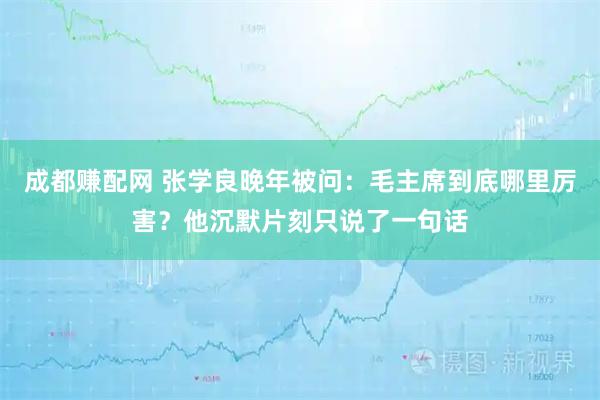 成都赚配网 张学良晚年被问：毛主席到底哪里厉害？他沉默片刻只说了一句话