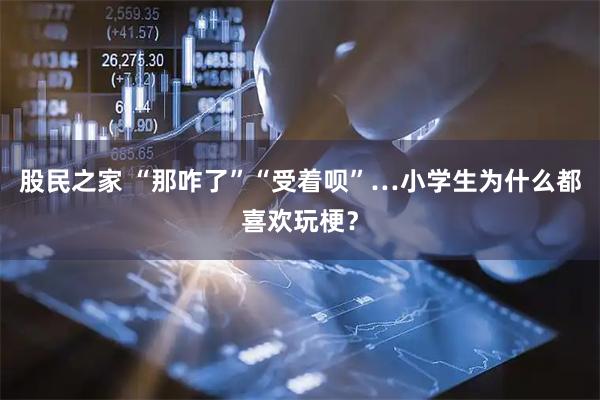 股民之家 “那咋了”“受着呗”…小学生为什么都喜欢玩梗？