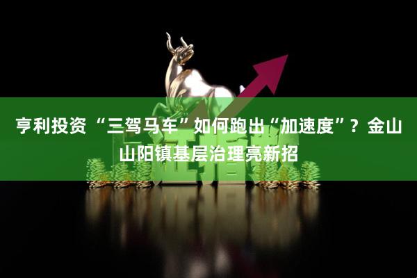 亨利投资 “三驾马车”如何跑出“加速度”？金山山阳镇基层治理亮新招
